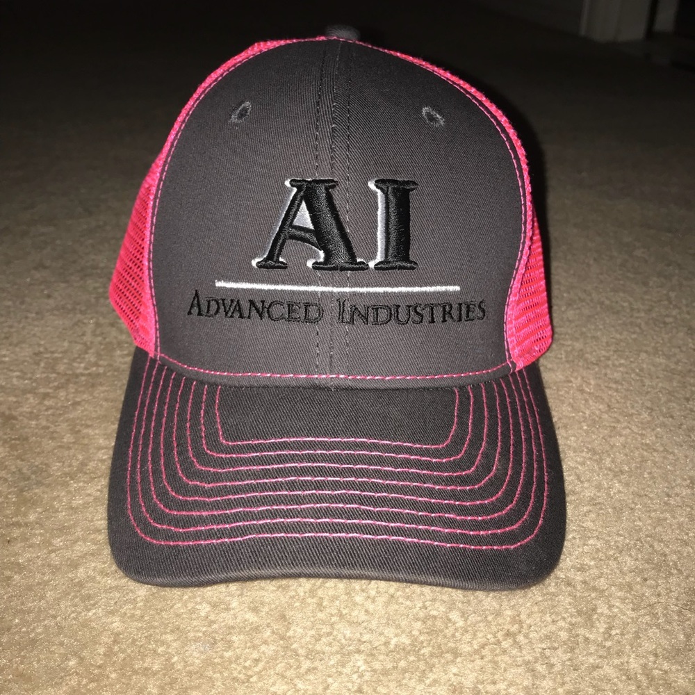 Pink and grey SnapBack cap